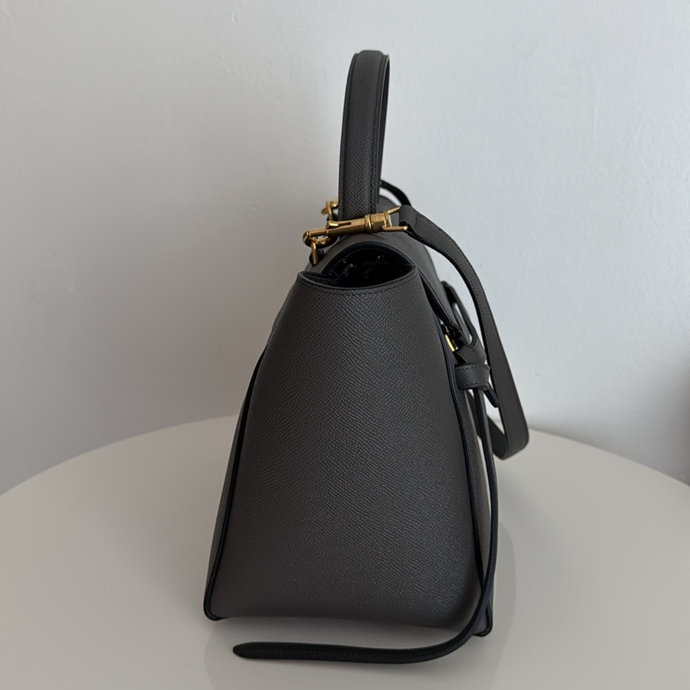 Celine *NEW* Grey Top Handle Leather Bag with Shoulder Strap & Dust Cover - Picture 5 of 14